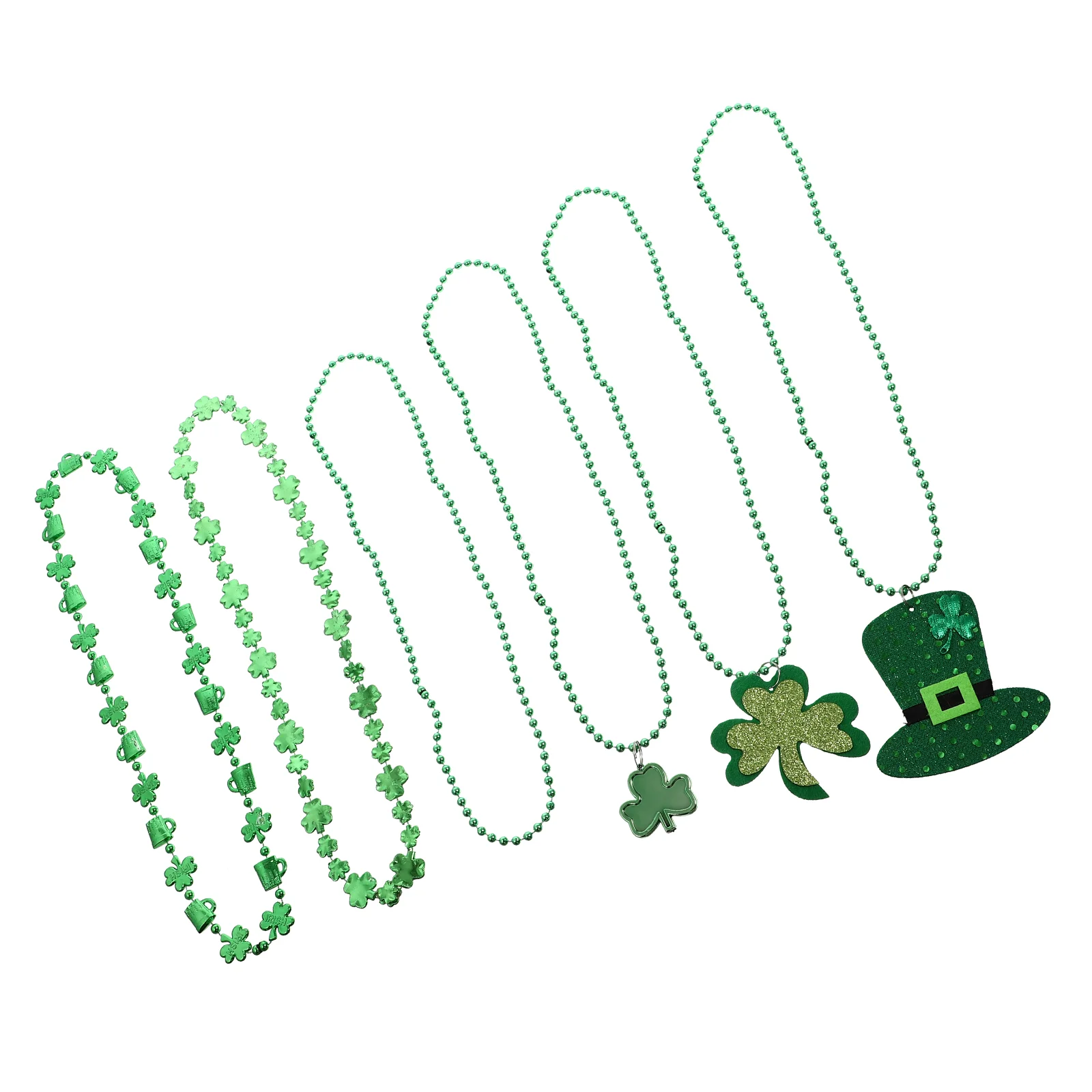 

12Pcs St. Patrick's Day Pendants Plastic Bead String Decors String Ornaments