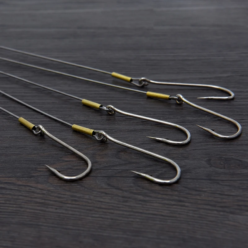 

5 шт., 27 см, 4,3 г, крупная стальная проволока, защита от укусов, большой крючок из нержавеющей стали, быстрая смена, рыболовные снасти для глубо...