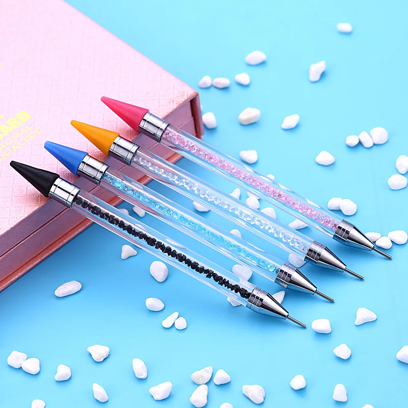

Dual-ended Nail Dotting Pen Crystal Beads Handle Rhinestone Studs Picker Wax Pencil Manicure Acrylic Handle Nail Art Tools D30