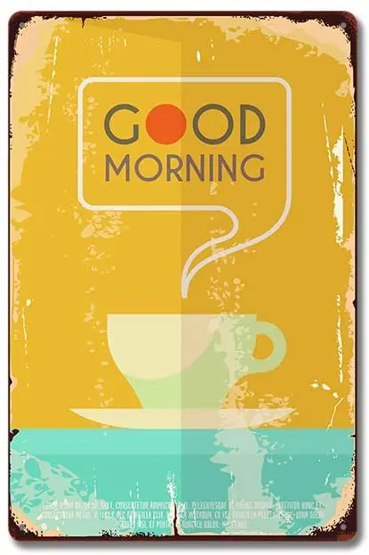 

Royal Tin Sign Premium Quality Fresh Brewed Coffee 11.8 7.8 inches, Rectangle Metal Signs for Home and Kitchen Bar Cafe Gas