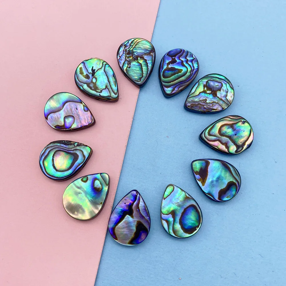 

Horizontal Hole Water Drop Beads Natural Abalone Shell 13x18mm DIY Necklace Abulon Bracelet Earrings Accessories Jewelry