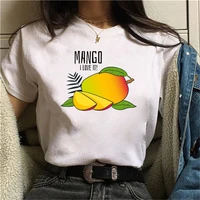 mango t shirt summer new funny cartoon lovely lemon t shirt printed chic harajuku neck casual retro