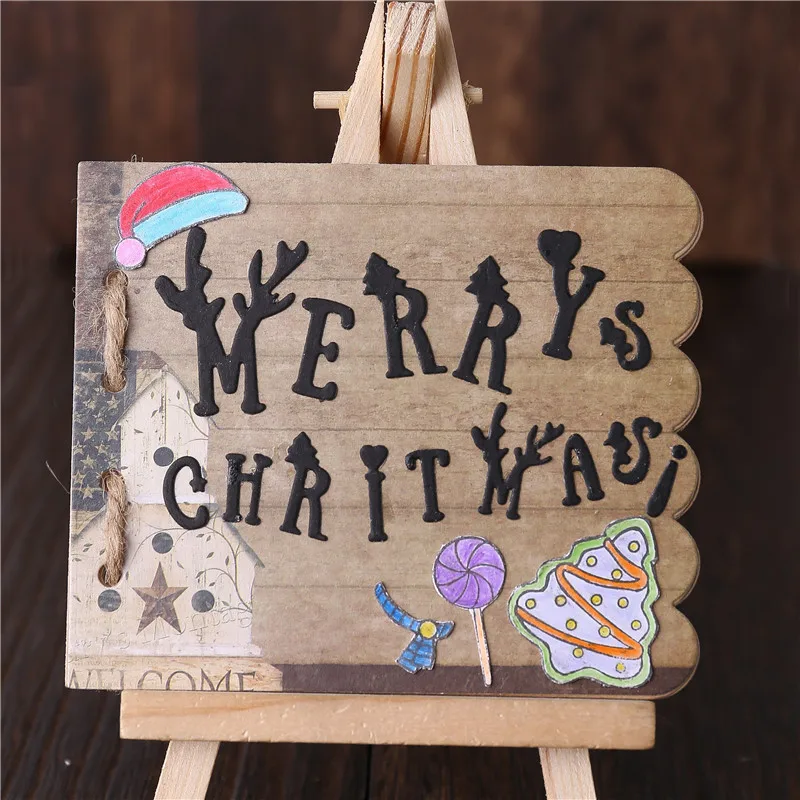GJCrafts Merry Christmas металлические Вырубные штампы с головой лося новинка 2019