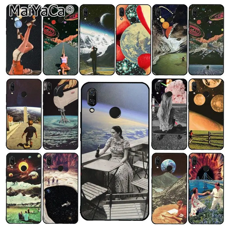 Чехол для телефона MaiYaCa Trippy Art aesthetic Space astronaut Moon Xiaomi Redmi4X 6A 9 8A note pro 5Plus Note4 5 7
