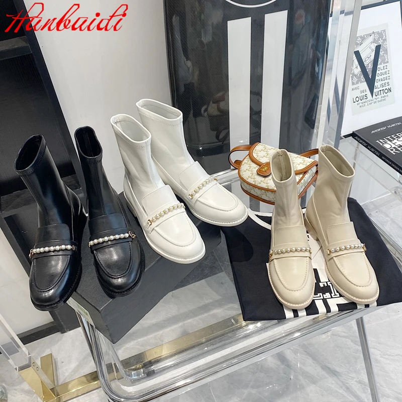 

Женские ботинки из натуральной кожи, на платформе, Осень-зима