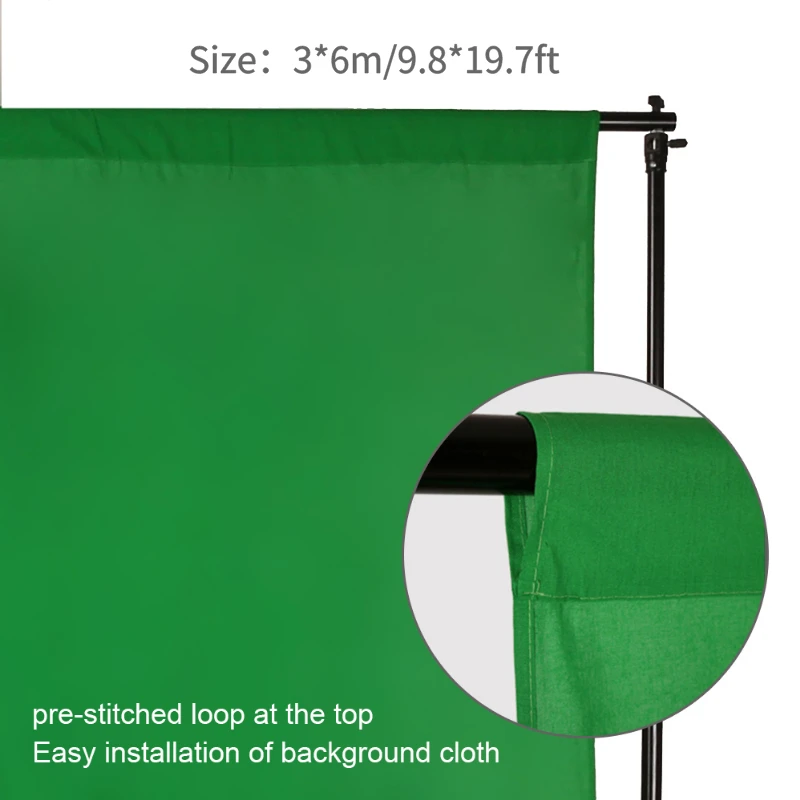 GSKAIWEN 3x6 м 100% хлопок муслиновый фон для фотосъемки хромакей зеленый экран