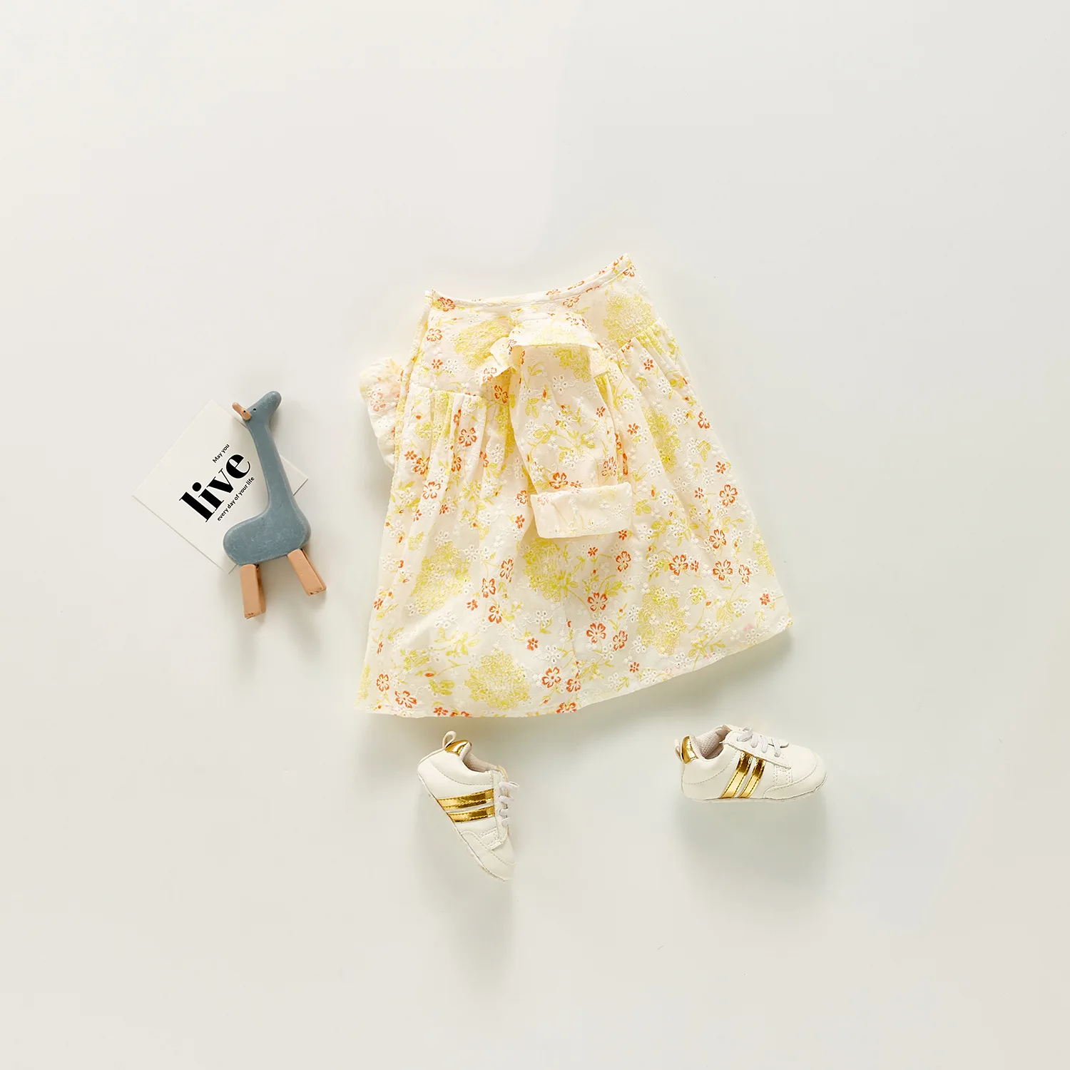 

2021 Autumn Baby Girl Long-Sleeved Broken Flower Jumpsuit Infant Children's Clothing 0-2 Years Old Romper