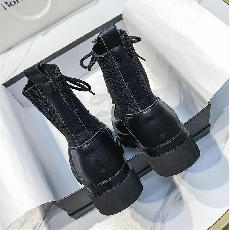 

Women's boots Martin boots leather shoes winter platform boots sexy punk motorcycle boots shoes women boots