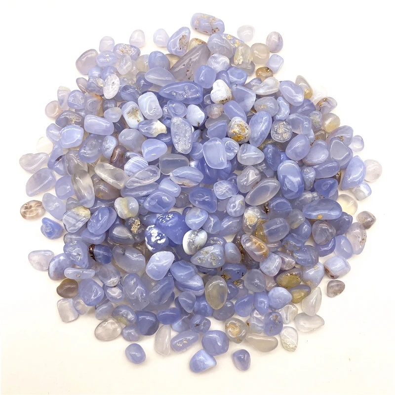 

Drop shipping 50g Natural Blue Chalcedony Polished Gravel Quartz Crystal Healing Chakra Mineral Natural Stones and crystals