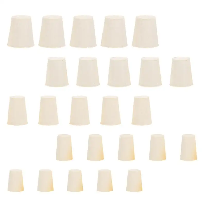 

50pcs Professional Rubber Sealing Plug Test Tube Plugs Laboratory Bottle Stopper Plug