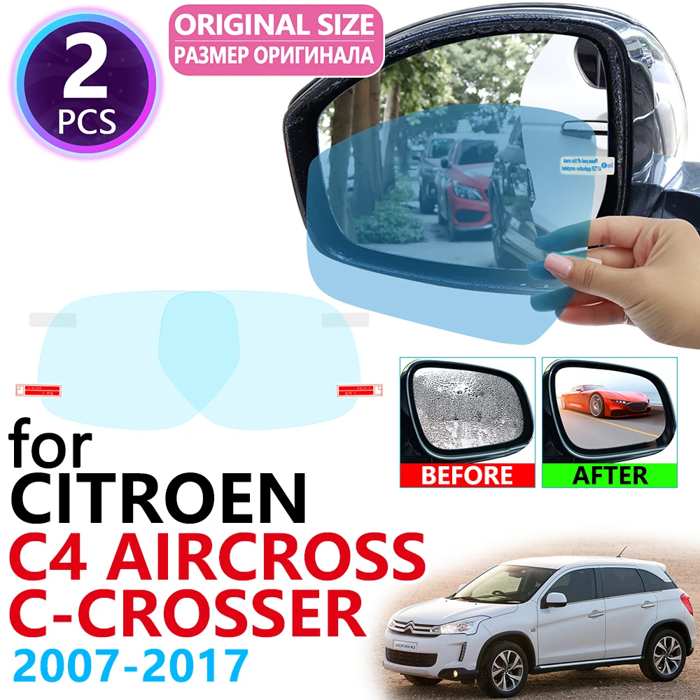 

Для Citroen C4 Aircross C-Crosser C Crosser 2007 ~ 2017 полное покрытие зеркало заднего вида, противотуманная непромокаемая противотуманная пленка, аксессуары