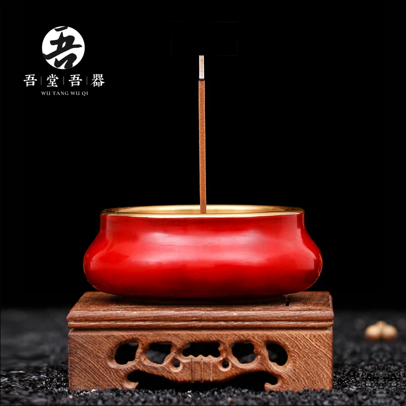 

★lacquer censer household indoor for Buddha burn incense burner line ta aroma stove course offering incense burner