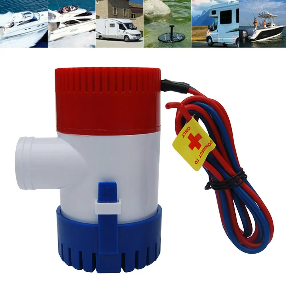 

1100GPH Electric Marine Submersible Water Pump 12V Boat RV Campers Durable Water Pump With Switch For Boat Accessories Drop Ship
