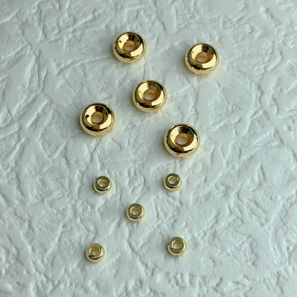 

20pcs/Pack 3mm 6mm Copper Plated Gold Solid Round Beads For Jewelry Making DIY Bracelet Necklace Accessories