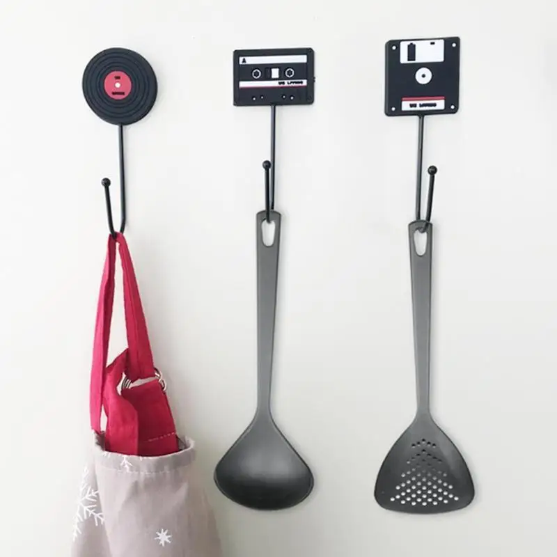 

Minimalist Home Decoration Retro Tape Disk Hanger Decorative Wall Hooks Clerk On The Wall Coat Key Holder Rack Housekeeper