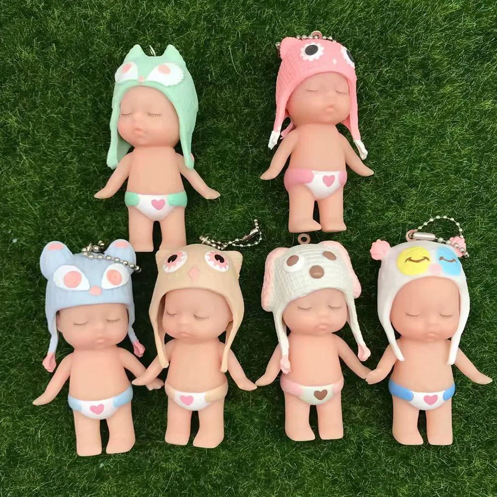 Брелок для спящей Куклы Kawaii Kpop креативное мягкое кольцо ключей сумка автомобиля