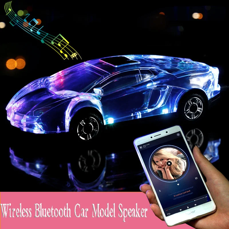 

Bluetooth Car Shape Speaker USB TF FM Radio MP3 Music car Player Color light Stereo Speaker Kid Toy Gift Sound Box for PC Phone