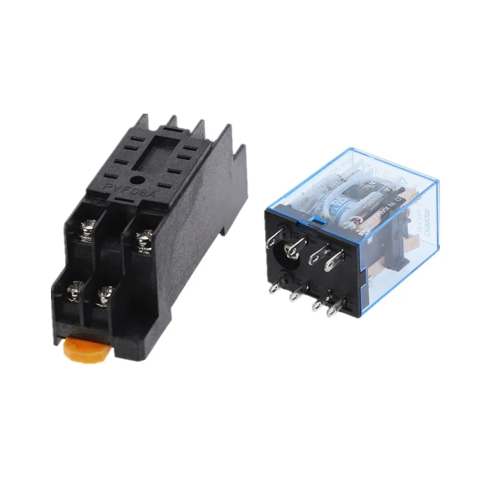MY2N-J катушки DPDT электромагнитный Мощность реле постоянного тока 12V 24V / AC 110V 220V 8 Pin
