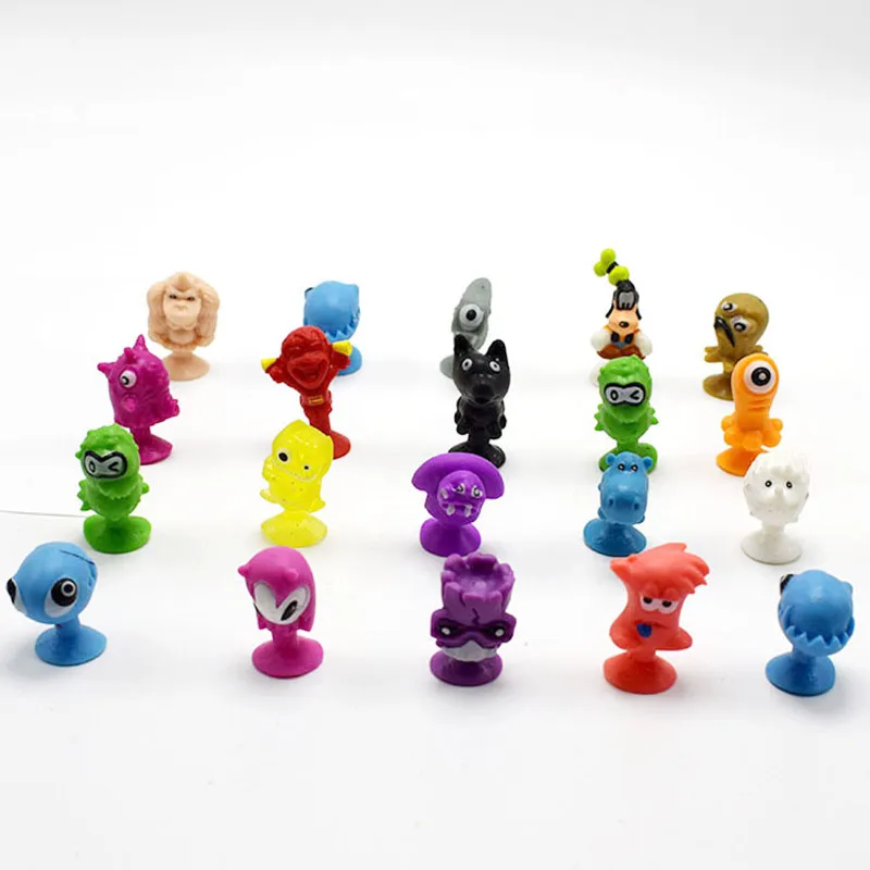 Фигурки мягкие stikeez mini TPR разные в виде фруктов овощей монстров животных рыбок