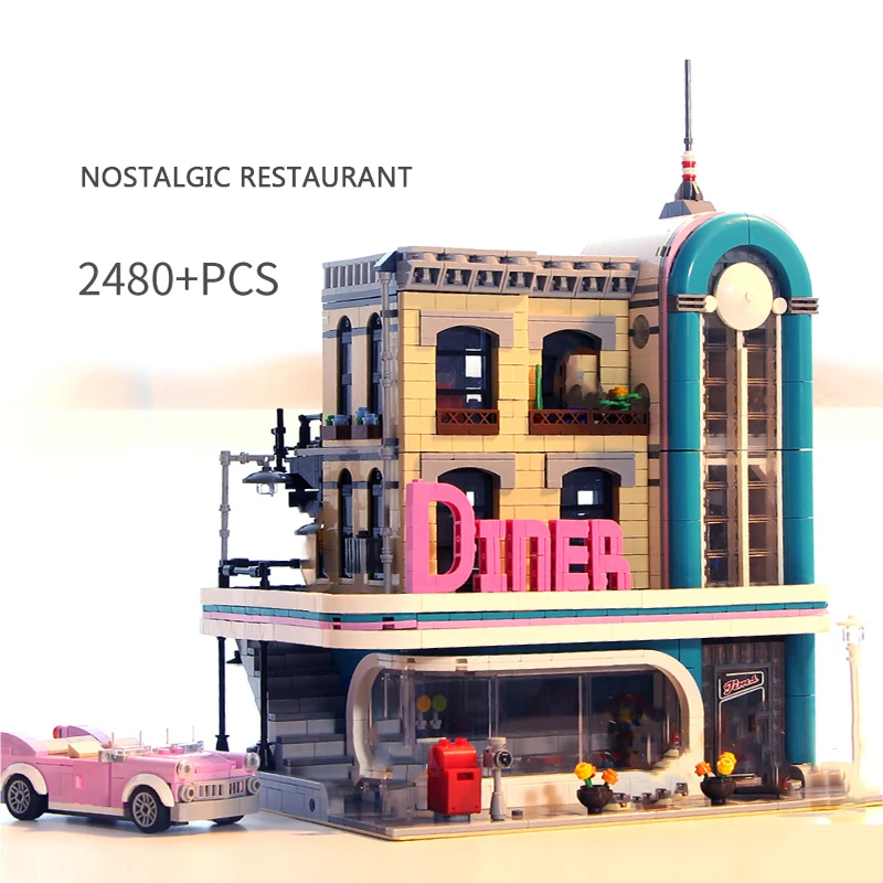 2569 шт угловой гараж город улица вид СОЗДАТЕЛЬ серии строительные блоки 15034 15037