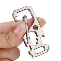 rover camel titanium multi survival tool carabiner folding keychain bottle opener multi function for outdoor camping