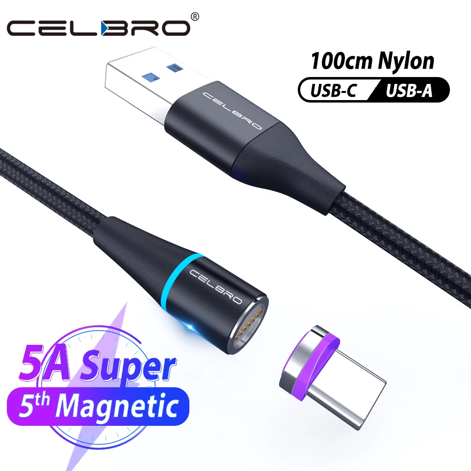 Магнитный зарядный кабель Micro Usb Type C быстрая зарядка для Redmi 8 Huawei P40 5G MatePad Pro Realme 5 X2