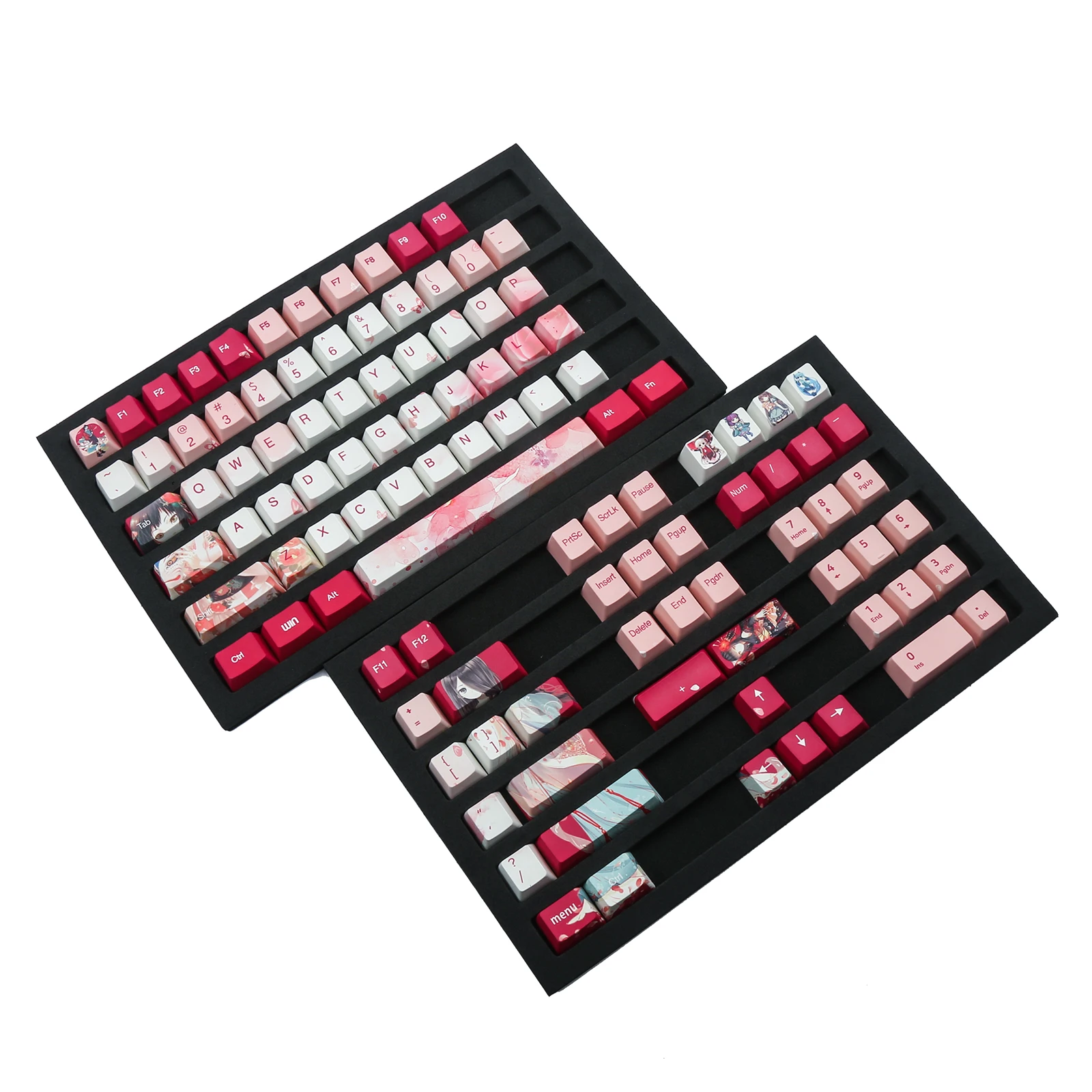 

108 key full size key cap setting MX switch mechanical keyboard PBT material key cap printing flowers/Christmas/cartoon