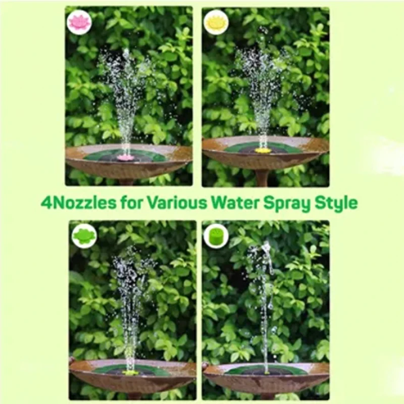 

Econo Lotus Leaf-shaped Solar Fountain 6V/1W Floating Water Pond Garden Pool Pumps with 6 Nozzle for Outdoor Garden 21cm ds99