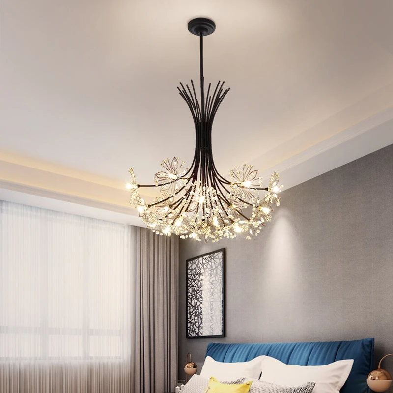 

Modern Crystal Dandelion Chandelier Lighting Pendant Lamp For Living Dining Room Home Suspension Decoration LED Bedroom Lamp