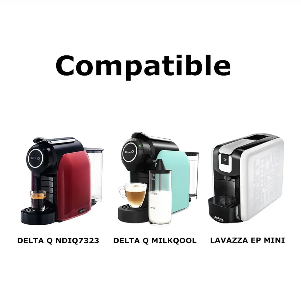 C&aacute;psula de caf&eacute; recargable de acero inoxidable, filtro de gotero, Compatible con DELTA Q/m&aacute;quina de caf&eacute;, env&iacute;o directo-4