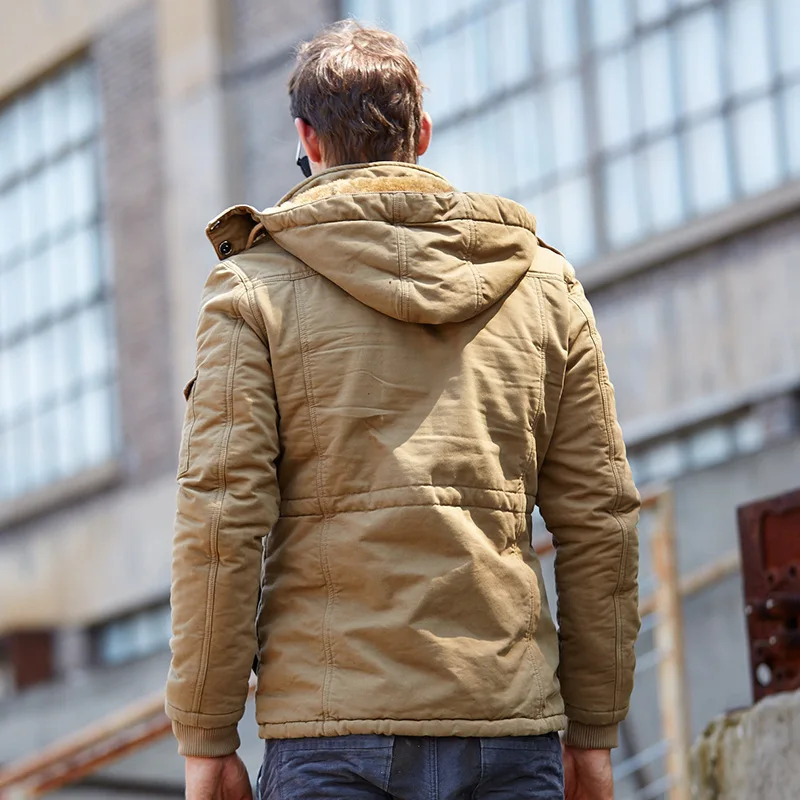 Men Winter Coat Military Uniform Men's Cotton Clothing Winter Warm and Windproof Plus Velvet Thick Korean Cotton Clothing