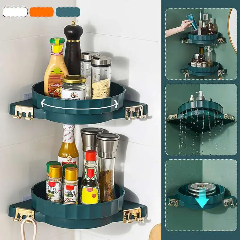 

Bathroom Shelf Toilet Vanity Triangle Towel Organizer Storage Rack Wall-mounted Shampoo Toothbrush Holder Bathroom Accessories