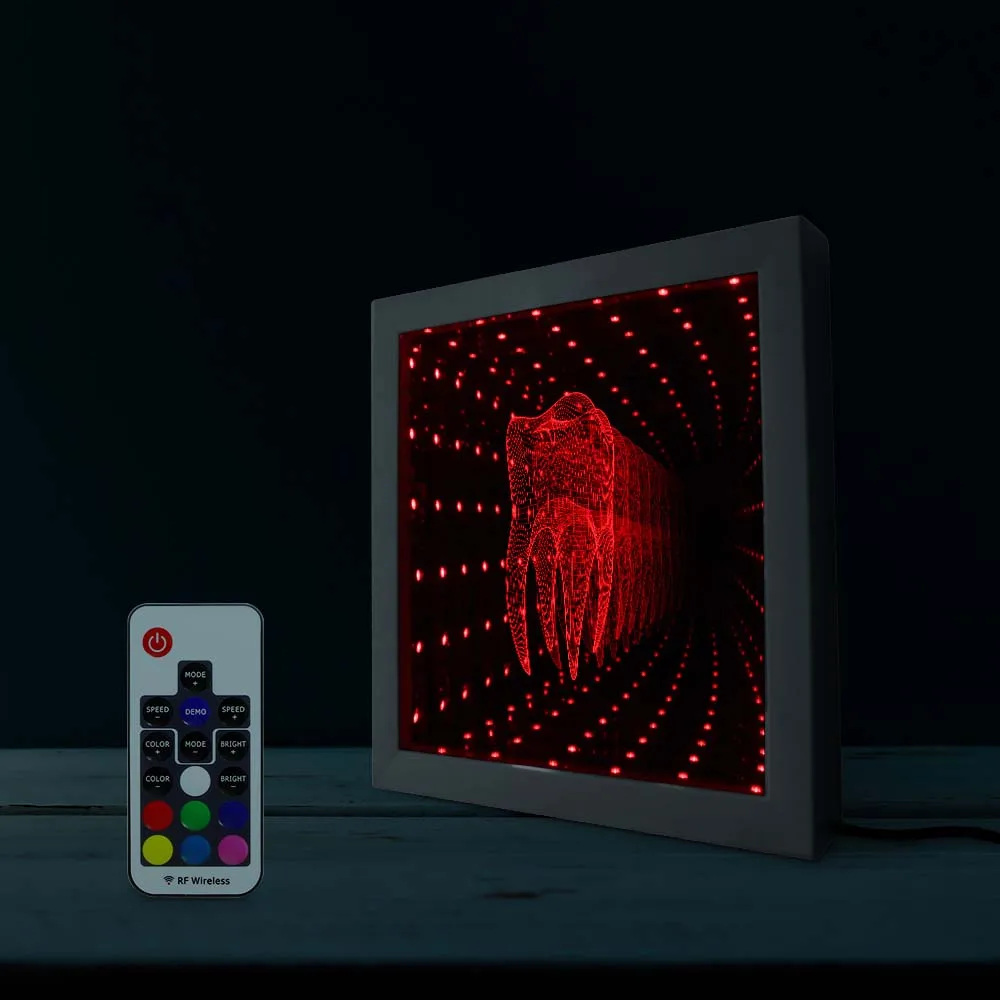 3D зуб туннельное видение деревянная рамка стоматологическая клиника