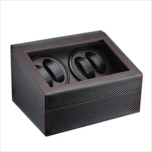watch winder watch shaker 4 plus 6 carbon fiber leather pu automatic winding device silent anti magnetic motor box watch storage free global shipping