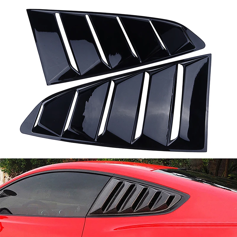 

1 Pair Louvers Spoiler Panel Rear Side Window Cover Quarter Window For Ford Mustang 15-18 Car Accessories Replacement