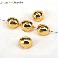 10pcs full gold plated brass egg charms spacer beads diy jewelry findings accessories