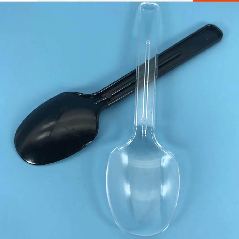 Новые 100 шт мини прозрачные пластиковые ложки вечерние свадебные Одноразовые