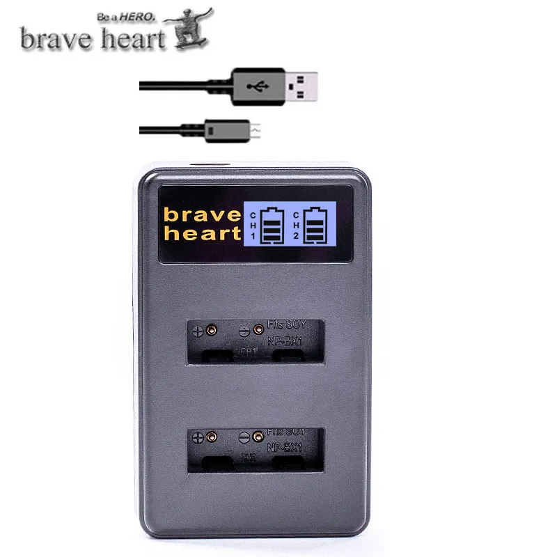 charger only 6x bateria NPBX1 NP-BX1 NP BX1 Battery Packs+ Dual USB Charger for Sony DSC RX1 RX100 AS100V M3 M2 HX300 HX400 HX50 HX60 GWP88 - Цвет: charger only