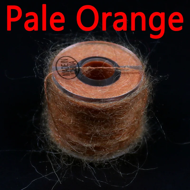 Pale Orenge Bimoo 1 Катушка Nymph Scud муха Связывание Dubbing Line Dub для рыбалки муха Материал корпуса розовый серый оливковый оранжевый и т. Д - Цвет: Pale Orenge