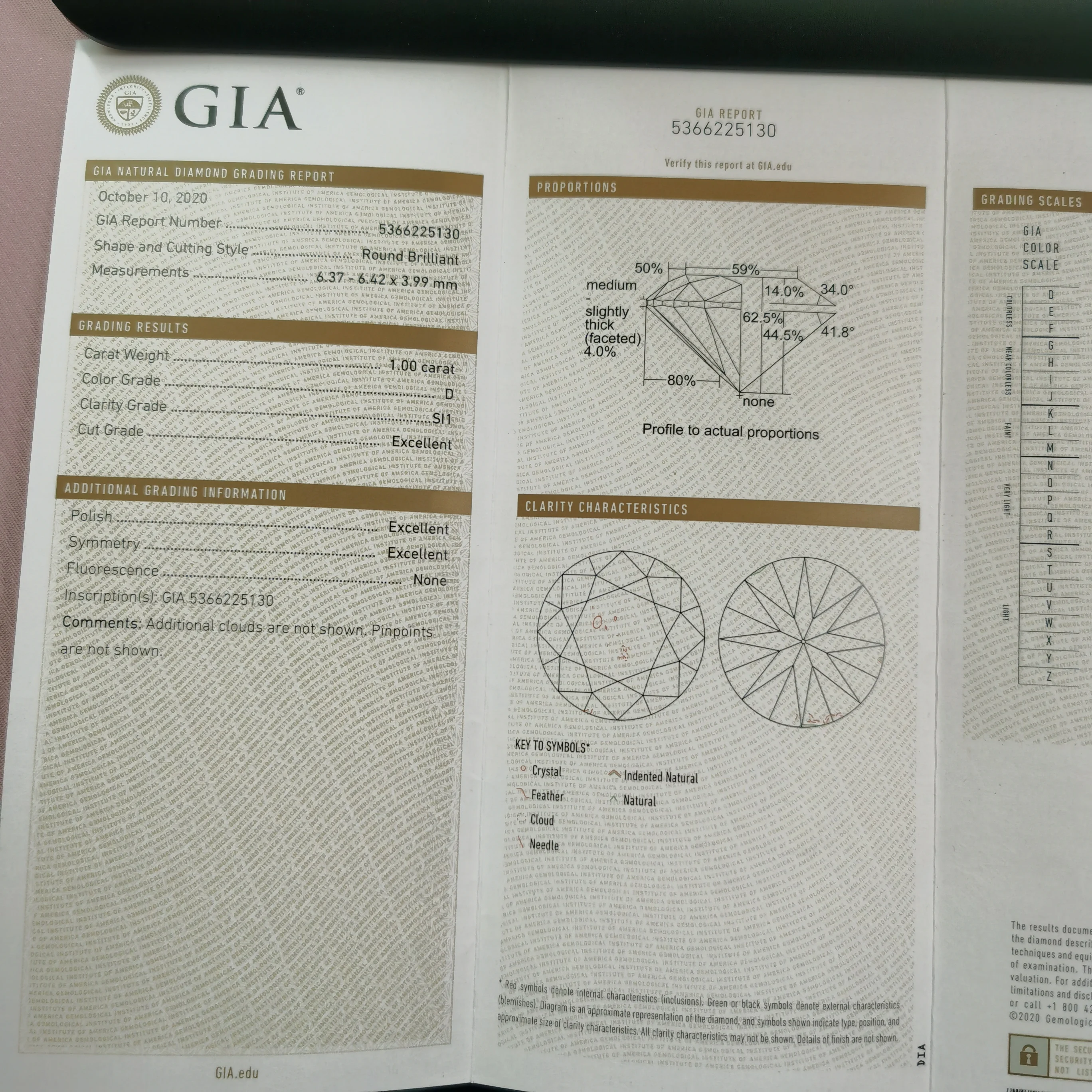 LUOWEND ювелирные изделия 1 00 карат настоящий натуральный южный Африка Алмаз SI1 D Цвет