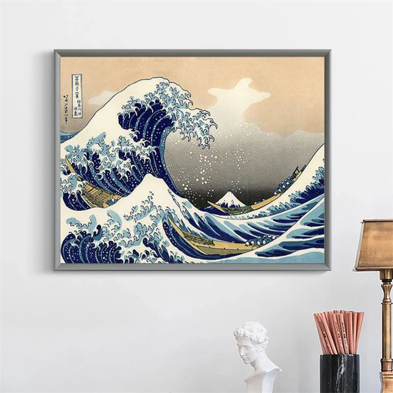 

Japan's Famous Kanagawa Wave Canvas Poster Wall Art Painting Sea View Wall Picture Living Room Dining Room Nordic Decoration