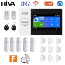 PG-107 4G 3G GSM WiFi Home Alarm System Tuya Smart Life APP Wireless 433MHz Security Alarm Kit support Alexa & Google Assistant