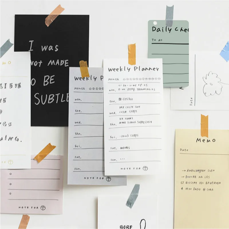 24 шт./компл. Kawaii Planner Book Notebook простой граффити расписание чтобы сделать список