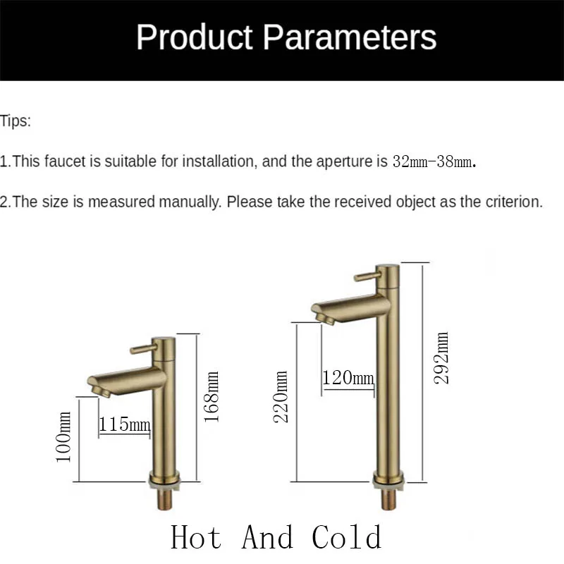 brushed gold bathroom basin single hole cold handle shower head faucet bath for kitchen sink water tap sus304 toilet hardware free global shipping