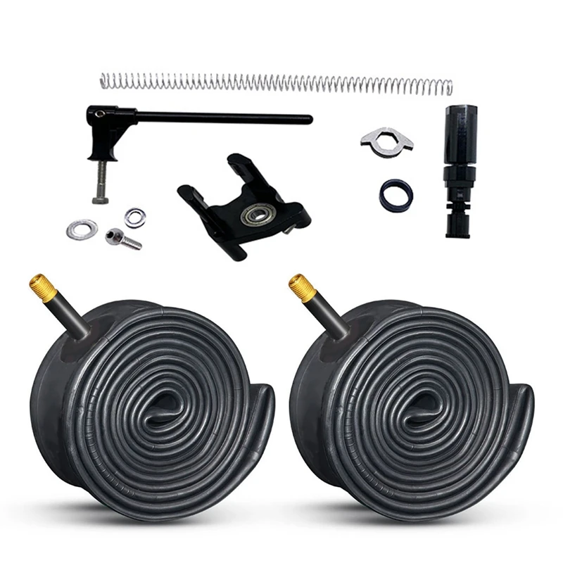 

Складной велосипедный переключатель передач, набор цепных толкателей, пружина черного цвета и 16-дюймовая внутренняя трубка, ширина, подход...