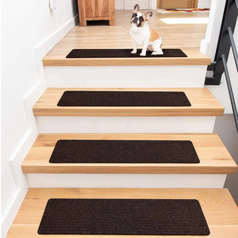 

Stairs Carpet Tread Mats Self Adhesive Stair Mat Non-Skid Staircase Step Rugs Safety Mute Floor Protection Cover Washable Mats