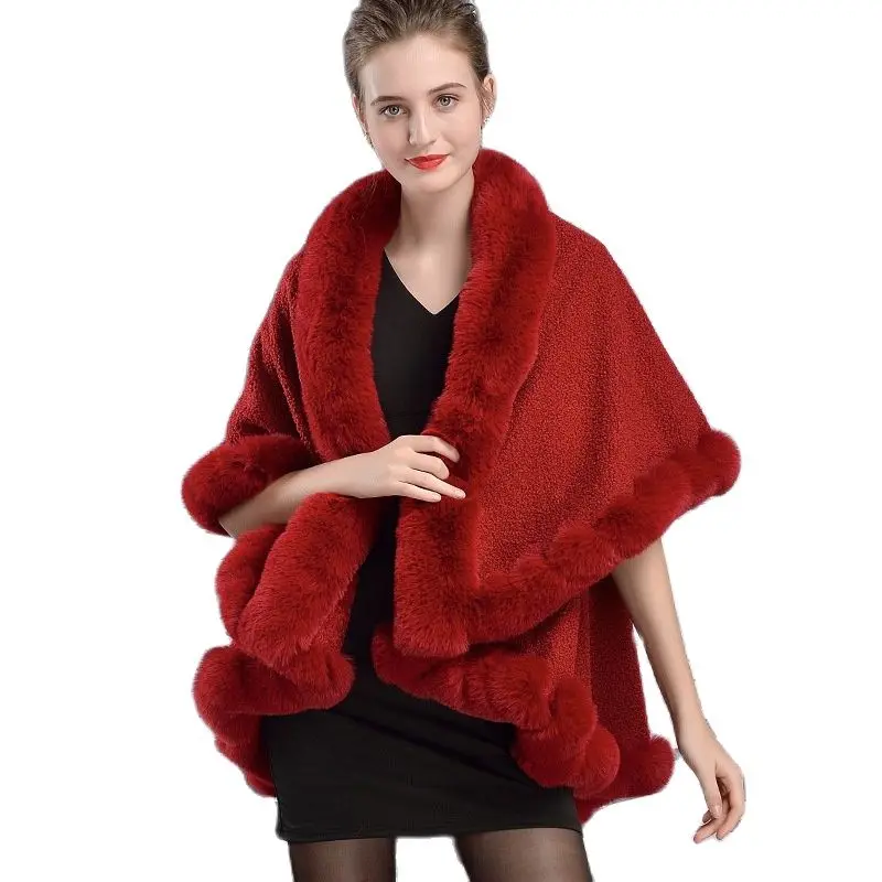 Новинка Осень-зима 1007 # европейский и американский стиль утолщенная шаль из меха