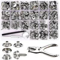 100/270-Pieces Stainless Steel Marine Grade Canvas and Upholstery Boat Cover Snap Button Fastener Kit with  Setting Tool