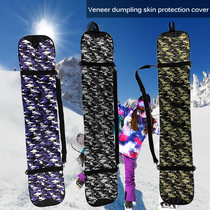 

Сумка для катания на лыжах и сноуборде 145-155 см, устойчивая к царапинам однобортная накладка, получехол, защитный чехол, сумка для катания на ...
