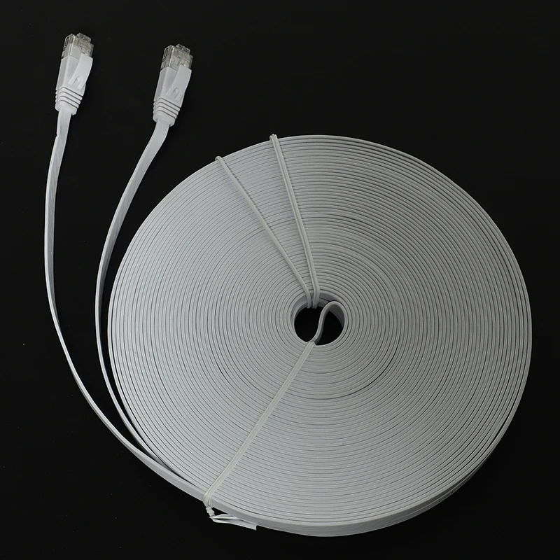 Ethernet-Кабель Cat 6 100 футов (30 метров) плоский тонкий длинный Интернет-кабель